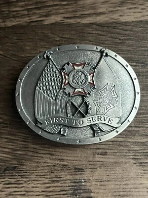VFW "PRIMERO EN SERVIR" - HEBILLA DE CINTURÓN VETERANO DE GUERRA - SISKIYOU - EDICIÓN LIMITADA Foto 1 de 4