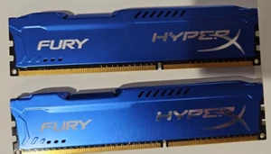 KINGSTON HYPER FURY 8G (2 X 4GB) PC3-12800 DDR3-1600 SDRAM HX316C10FK2/8 RAM KIT - Picture 1 of 2