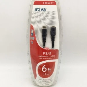PS/2 Mini Male Female Monitor Extension Cable 6ft - Picture 1 of 4