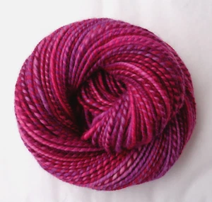 Sorbet bulky handspun merino knitting yarn pink purple red chunky 115m/128yds - Picture 1 of 4