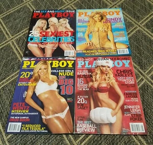 Lot of 4 Playboy Magazines 2008 March, May, July & October Blondes 2000's Era - Picture 1 of 7