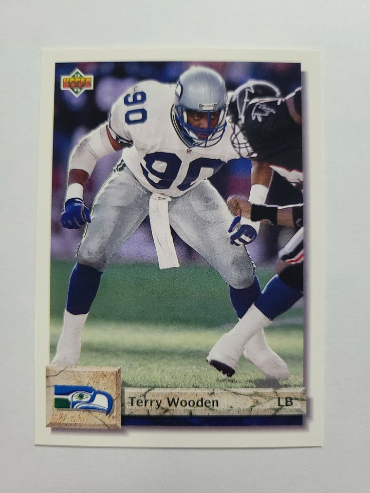 TERRY WOODEN 1992 UPPER DECK FOOTBALL CARD # 58 E7753 - Image 1 of 1