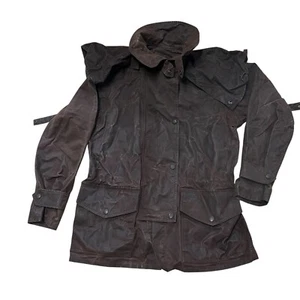 Vintage Outback Trading Co Satteljacke Herren XS braun Ölhaut Staubwedel wasserdicht - Bild 1 von 10