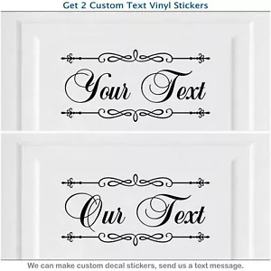 2 Custom Your Text Name Office Door Sign Art Vinyl Home Decor Sticker Decal 197 - Picture 1 of 10