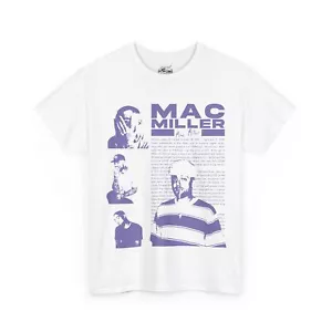Mac Miller Silhouette Unisex Graphic Heavy Cotton Tee, Music Merch, Hip Hop - Picture 1 of 25