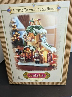 Casa de vacaciones Grandeur Noel 2002 cerámica iluminada edición de coleccionista Foto 1 de 4