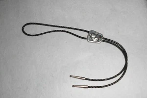Corbata de cuero vintage John Fox AZ Jeweler patentada 2 lados Bolo 1965 rara - Imagen 1 de 4