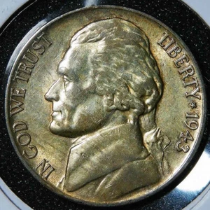 1943 P Jefferson Nickel *35% ARGENTO* AVE CIRCOLATE **SPEDIZIONE GRATUITA** #402 - Foto 1 di 2