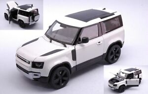 Miniature voiture auto 1:24 Welly Land Rover Defender Blanc diecast Modélisme