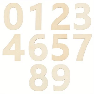1set 0-9 Large Wood Number Unfinished Wood Cutouts Unfinished Wood Number - Picture 1 of 6