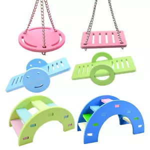 Wooden Hamster Toy Pet Hamster Exercise Toy Swing Toy Bridge Seesaw Toy - Picture 1 of 18