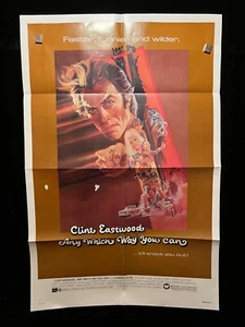 Any Which Way You Can 1980 One Sheet Movie Poster Clint Eastwood - Picture 1 of 1