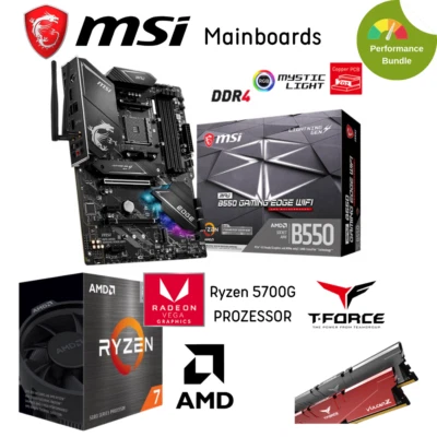 AMD Ryzen 7 5700G Aufrüstkit Bundle PC MSI B550 Gaming Mainboard Ram mit TPM 2.0 - Bild 1 von 4