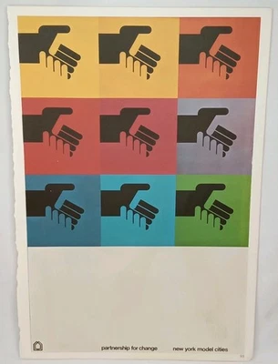 Vintage Poster Lithograph Replica New York Model Cities & Roussillon 1972 - Image 1 of 4