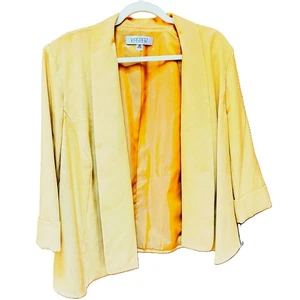 Blazer para mujer Kasper amarillo mostaza talla 18W nuevo con etiquetas - Imagen 1 de 4