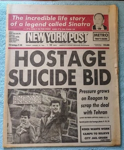 New York Post 27. Januar 1981 Iran Geiseln Präsident Reagan Frank Sinatra Pt 2 - Bild 1 von 16