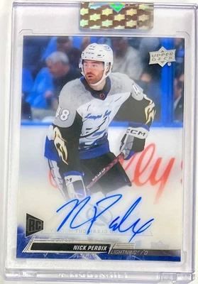 NICK PERBIX - 2022-23 Upper Deck Clear Cut Exclusives Rookie Card - Auto RC - Image 1 of 2
