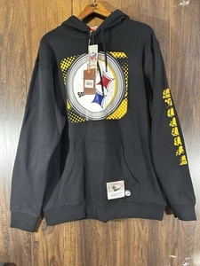 NUOVA FELPA CON CAPPUCCIO MITCHELL AND Ness pittsburgh steelers 2xl nfl Big Face 7,0 $110 prezzo consigliato - Foto 1 di 7