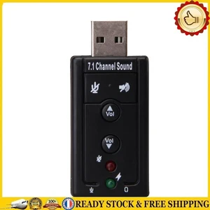FR USB External 7.1 Channel CH Virtual Audio Sound Card Adapter PC - Afbeelding 1 van 3