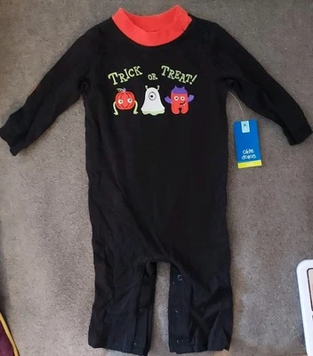 Mono negro manga larga Okie Dokie Halloween truco o trato 6 meses NUEVO Foto 1 de 4