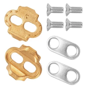 Eggbeater Style Bicycle Pedal Cleats Replacement Parts with Brass Locking Plate - Picture 1 of 9
