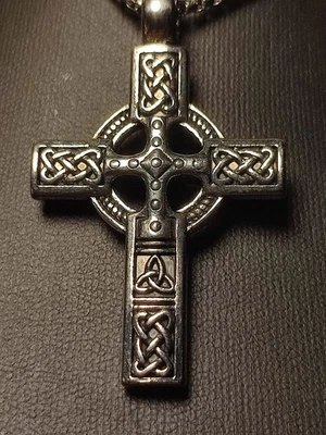 Herren Halskette in Silber Glaube Kreuz Religion Kreuzritter Templer - Bild 1 von 4