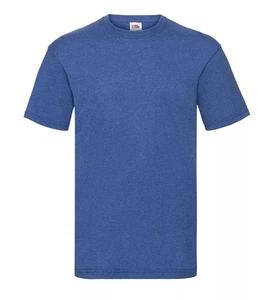 Camiseta de algodón Fruit of the Loom lisa en blanco para hombre Valor H Azul - Imagen 1 de 1