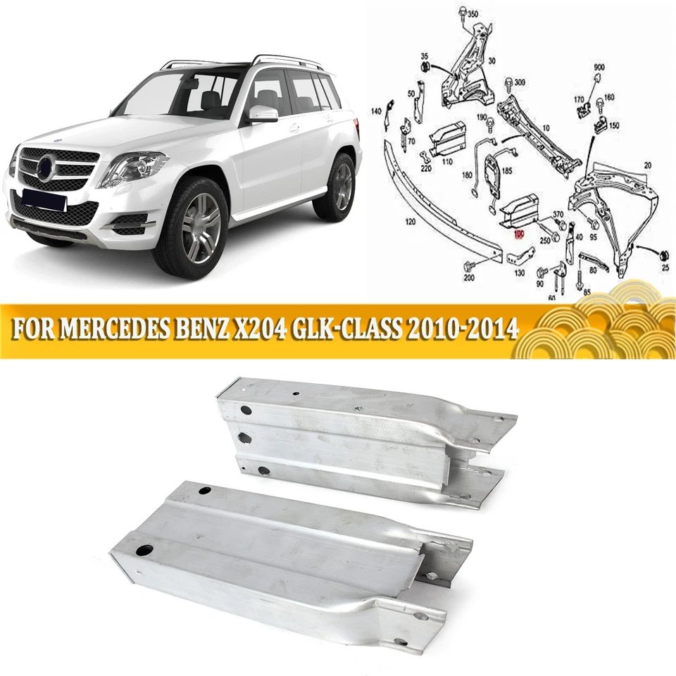 For 2010-2015 Mercedes Benz GLK350 GLK250 SUV Front Bumper Bracket Left+Right Foto 1 de 4