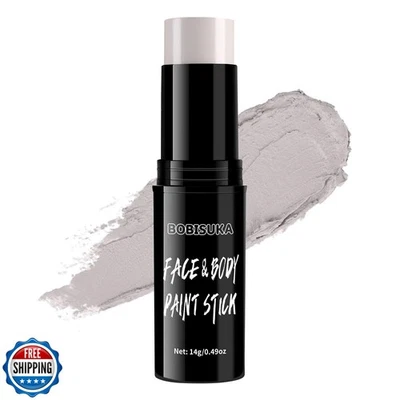 Pintura corporal facial gris claro BOBISUKA pinturas faciales grises a base de agua palos crema Foto 1 de 4