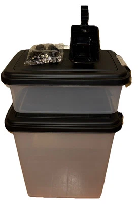 Contenedor de almacenamiento de alimentos para perros IRIS EE. UU. 30 libras y 11 libras combo co... Foto 1 de 4