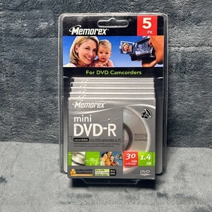 Memorex Mini DVD-R for DVD Camcorders - 30min/1.4GB - 5-Pack - New - Picture 1 of 6
