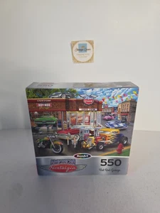 RoseArt - American Nostalgia ~ Hot Rod Garage ~ 550 Piece Jigsaw Puzzle - Picture 1 of 2