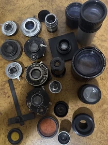 Lot Of Vtg Format Lenses & Shutters & Photography PARTS AS IS PARTS REPAIR READ - Picture 1 of 24