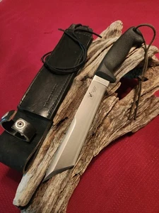 Vintage Blackjack-" Warrior AUS-8 Tanto Knife And Leather Sheath -Seki Japan- - Picture 1 of 13