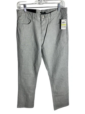 全新! ALFANI 男式灰色直筒棉质牛仔裤 30/30 — 第 1/4 张图片