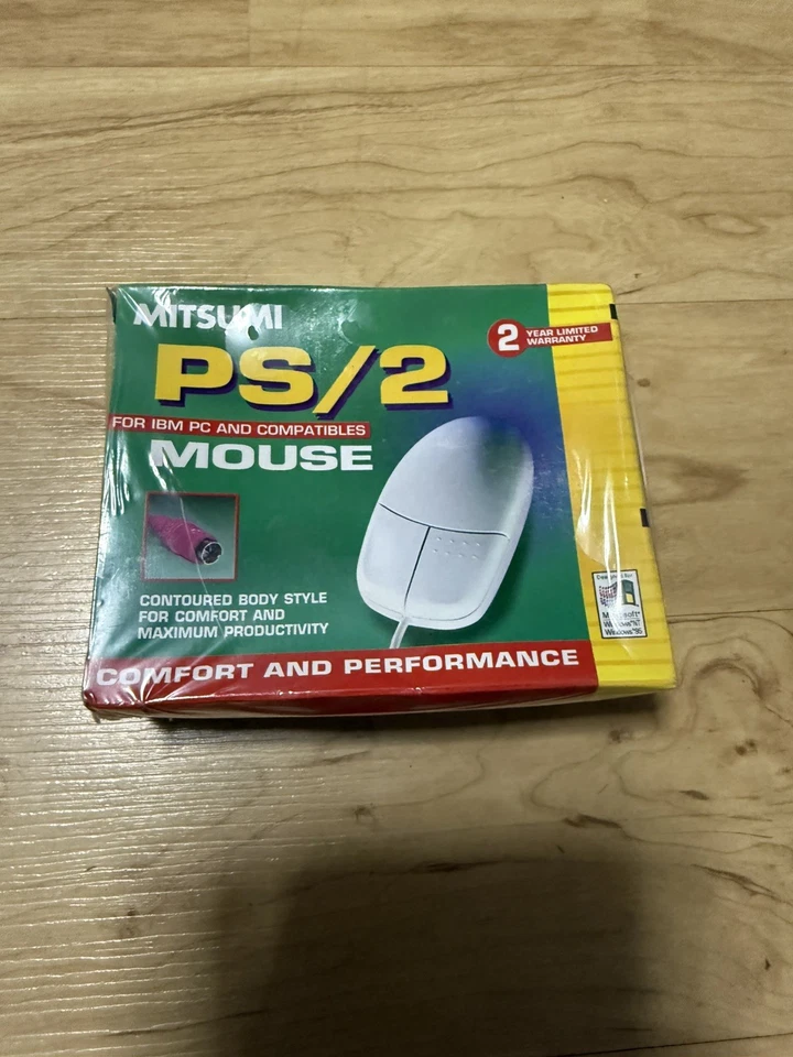 Mitsumi Standard Scroll 3 Button PS/2 Mouse New NEW  - Image 1 of 1