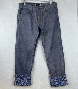 Woolf Selvedge Denim Jeans Acid Wash Herren Größe 32 (32X31) Grunge Preppy Paisley - Bild 1 von 14