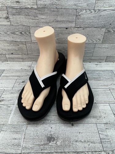 Scarpe infradito Nike Comfort Thong donna taglia 8 nero bianco 310896 014