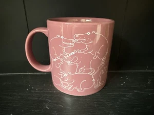 Tazza da caffè vintage Taylor & Ng Naughty Hippos orgia ceramica malva gobba ippopotami - Foto 1 di 9