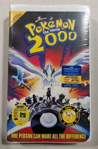 Pokémon the Movie 2000 VHS Factory Sealed + Coin + Pikachu Card New - Foto 1 di 15
