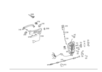 Genuine Mercedes-Benz Lock 220-720-69-35 - Image 1 of 2