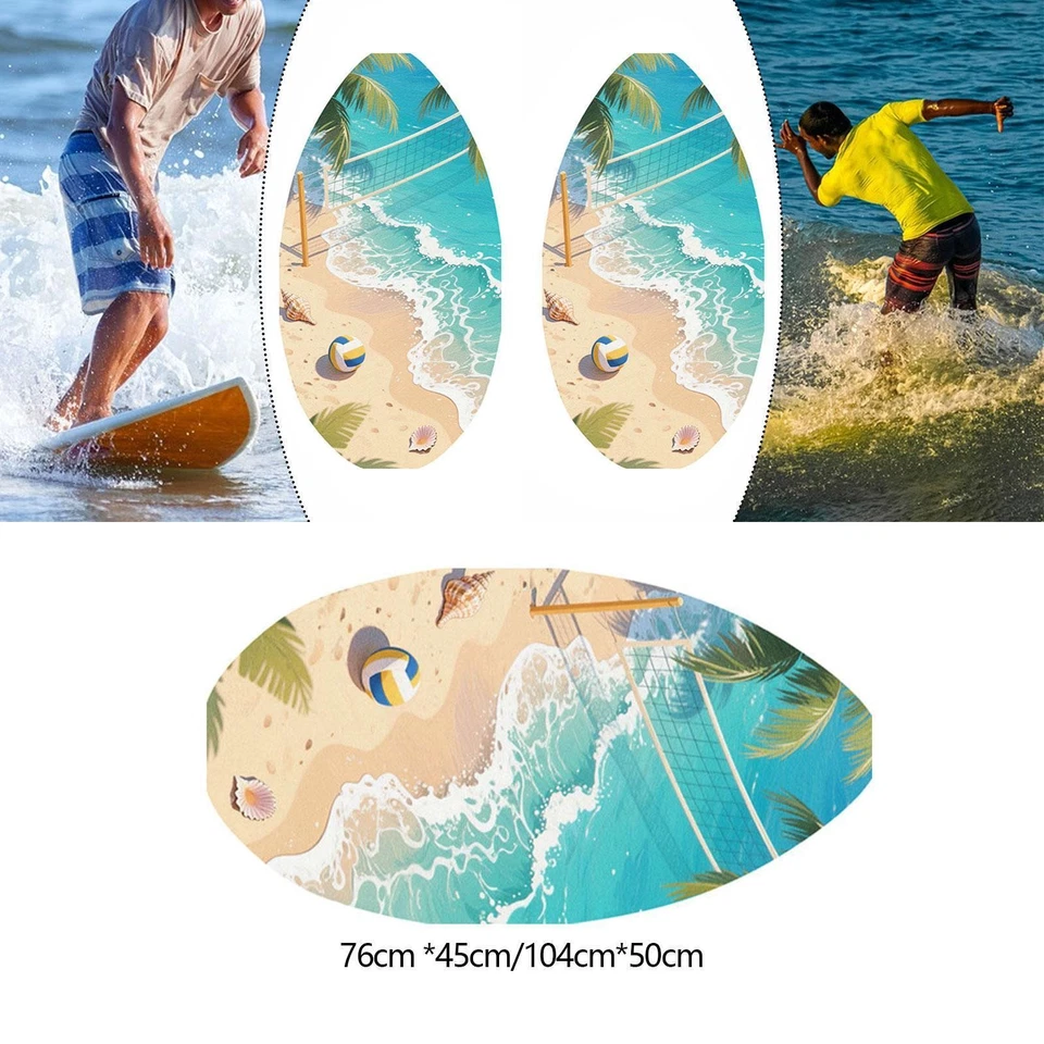 Wooden Skimboard Skim Board with High Gloss Coating Standing Beach Sand Board - Image 1 of 1