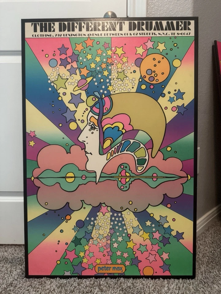 彼得·马克复古/'The Different Drummer 1968,加上 3 张迷幻海报 — 第 1/1 张图片