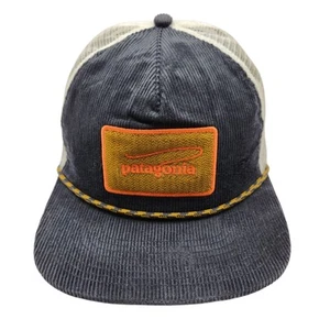 Patagonia Fly Catcher Hat NWT Blue Snapback Trucker Corduroy Outdoors Fishing - Imagen 1 de 5