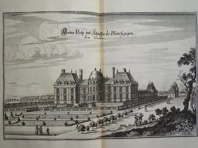 Château du Raincy Gartenseite Topographia Galliae EA Merian Kupferstich 1655 - Bild 1 von 3