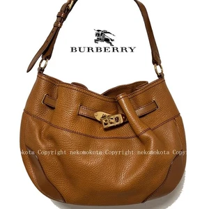Auténtico Bolso de Hombro BURBERRY Cartera Nova Check Cuero Camel - Imagen 1 de 24