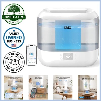 Humidificador Inteligente 4L Relleno Superior Ultrasónico Niebla Fría Luz Nocturna WiFi Aplicación Voz Foto 1 de 4