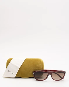 RRP €240 GUCCI Pilot Sunglasses Logo Sides Single Bridge Gradient Lenses - Bild 1 von 12
