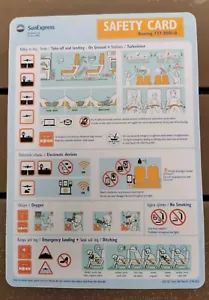 Safety Card SunExpress Boeing 737-800/-8 - Bild 1 von 2