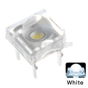 100PCS 5mm F5 Piranha LED bianco testa rotonda diodo emettitore luce super luminoso - Foto 1 di 4